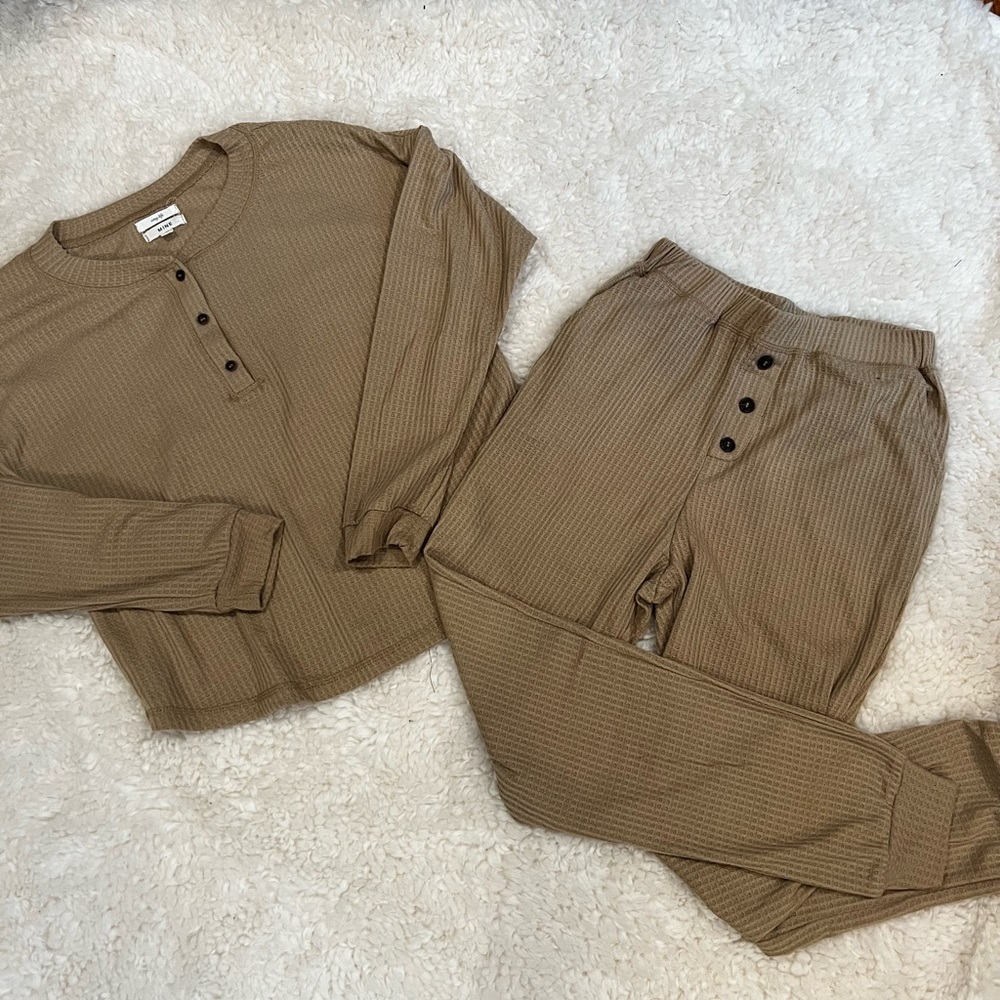 Waffle Knit Combo Set